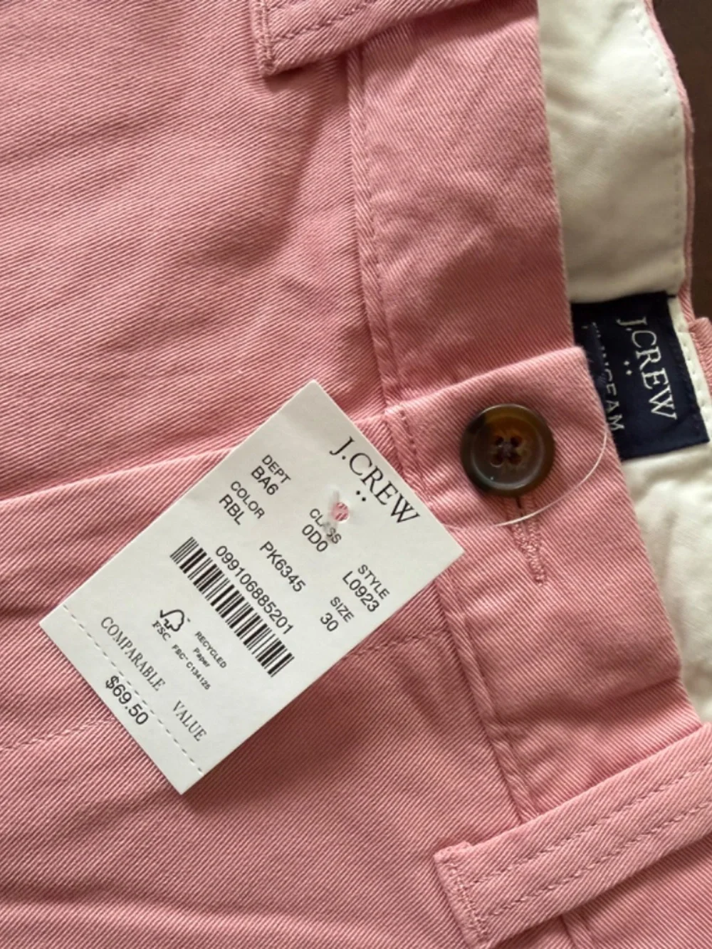 J. Crew Mens shorts New With tags size 30 7 inch